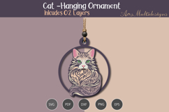 Cat Hanging Ornament SVG Product Image 2