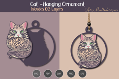 Cat Hanging Ornament SVG Product Image 1