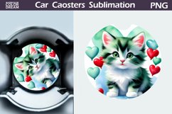 Cute Cat Car Coaster | Kitty Coaster | Car Coaster Product Image 1
