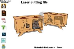 Cat House SVG 6mm - Laser Cut File Product Image 1