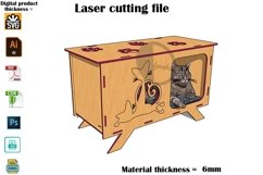 Cat House SVG 6mm - Laser Cut File Product Image 2