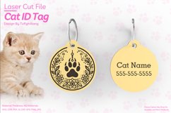 Cat ID Tag | Cat ID Tag Slide On Collar | laser cut | SVG Product Image 1