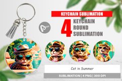 Keychain Cat in Summer Product Image 1