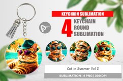 Keychain Cat in Summer Product Image 1