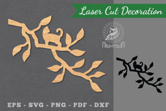 Cat in Tree Laser Cut Decoration Product Image 1