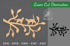 Cat in Tree Laser Cut Decoration Product Image 1