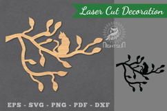 Cat in Tree Laser Cut Decoration Product Image 1
