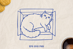 Funny Cat SVG PNG, Sarcastic Quote, Hand Drawn Cat Clipart. Product Image 1