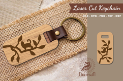 Cat Laser Cut Keychain SVG Product Image 1
