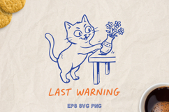 Funny Cat SVG PNG, Sarcastic Quote, Hand Drawn Cat Clipart. Product Image 1