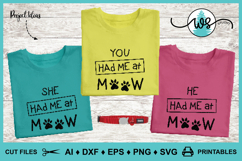 Cat Logo SVG, Had Me At Meow, Cat Saying, Cat Paws, Cat SVG Product Image 3