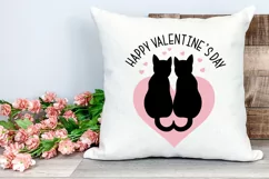 Valentines Day SVG Love Quotes SVG Love Cat SVG Cut files Product Image 1