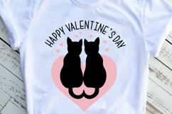Valentines Day SVG Love Quotes SVG Love Cat SVG Cut files Product Image 5