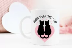 Valentines Day SVG Love Quotes SVG Love Cat SVG Cut files Product Image 3