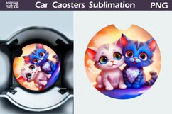 Cute Cat Car Coaster | Kitty Coaster | Car Coaster Product Image 1