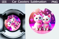 Cute Cat Car Coaster | Kitty Coaster | Car Coaster Product Image 1