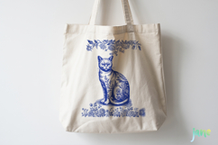 Cat Lover Chinoiserie Toile De Jouy SVG Product Image 5
