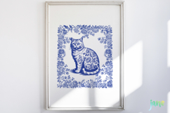 Cat Lover Chinoiserie Toile De Jouy SVG Product Image 6