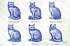 Cat Lover Chinoiserie Toile De Jouy SVG Product Image 7