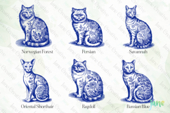 Cat Lover Chinoiserie Toile De Jouy SVG Product Image 9