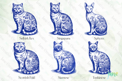 Cat Lover Chinoiserie Toile De Jouy SVG Product Image 8