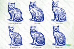 Cat Lover Chinoiserie Toile De Jouy SVG Product Image 11