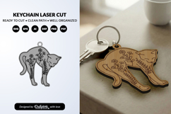 Funny Cat Keychain SVG - Cute Kitty Paw Laser Cut SVG Product Image 2