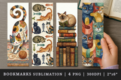 Cat lover bookmarks printable sublimation bookmark design Product Image 1