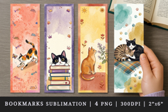 Cat lover bookmarks printable sublimation bookmark design Product Image 1