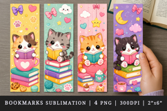 Cat lover bookmarks printable sublimation bookmark design Product Image 1