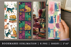 Cat lover bookmarks printable sublimation bookmark design Product Image 1