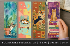 Cat lover bookmarks printable sublimation bookmark design Product Image 1