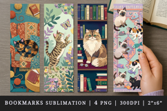 Cat lover bookmarks printable sublimation bookmark design Product Image 1