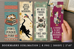 Cat lover bookmarks printable sublimation bookmark design Product Image 1