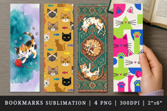 Cat lover bookmarks printable sublimation bookmark design Product Image 1