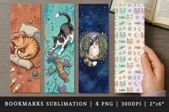 Cat lover bookmarks printable sublimation bookmark design Product Image 1
