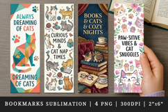 Cat lover bookmarks printable sublimation bookmark design Product Image 1