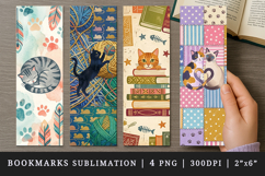 Cat lover bookmarks printable sublimation bookmark design Product Image 1