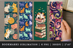 Cat lover bookmarks printable sublimation bookmark design Product Image 1