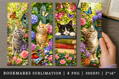 Cat lover bookmarks printable sublimation bookmark design Product Image 1