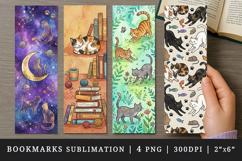 Cat lover bookmarks printable sublimation bookmark design Product Image 1