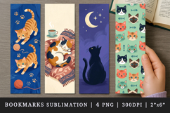 Cat lover bookmarks printable sublimation bookmark design Product Image 1