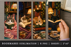 Cat lover bookmarks printable sublimation bookmark design Product Image 1