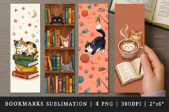 Cat lover bookmarks printable sublimation bookmark design Product Image 1