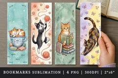 Cat lover bookmarks printable sublimation bookmark design Product Image 1