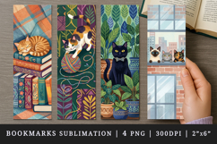 Cat lover bookmarks printable sublimation bookmark design Product Image 1