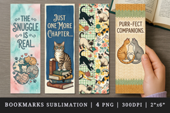 Cat lover bookmarks printable sublimation bookmark design Product Image 1