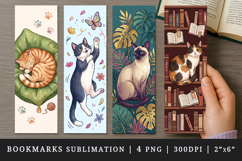 Cat lover bookmarks printable sublimation bookmark design Product Image 1