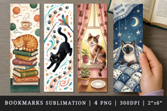 Cat lover bookmarks printable sublimation bookmark design Product Image 1