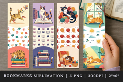 Cat lover bookmarks printable sublimation bookmark design Product Image 1